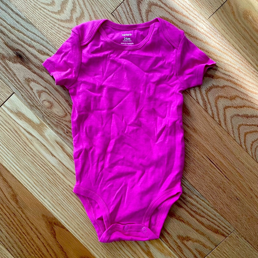 Adorable bright pink onesie